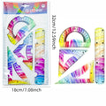 Vibrant Flexible Ruler Set, Straight Ruler, Protractor, 2 Triangles, 20/30cm Straight Ruler, 4 Pcs Soft Ruler Kit