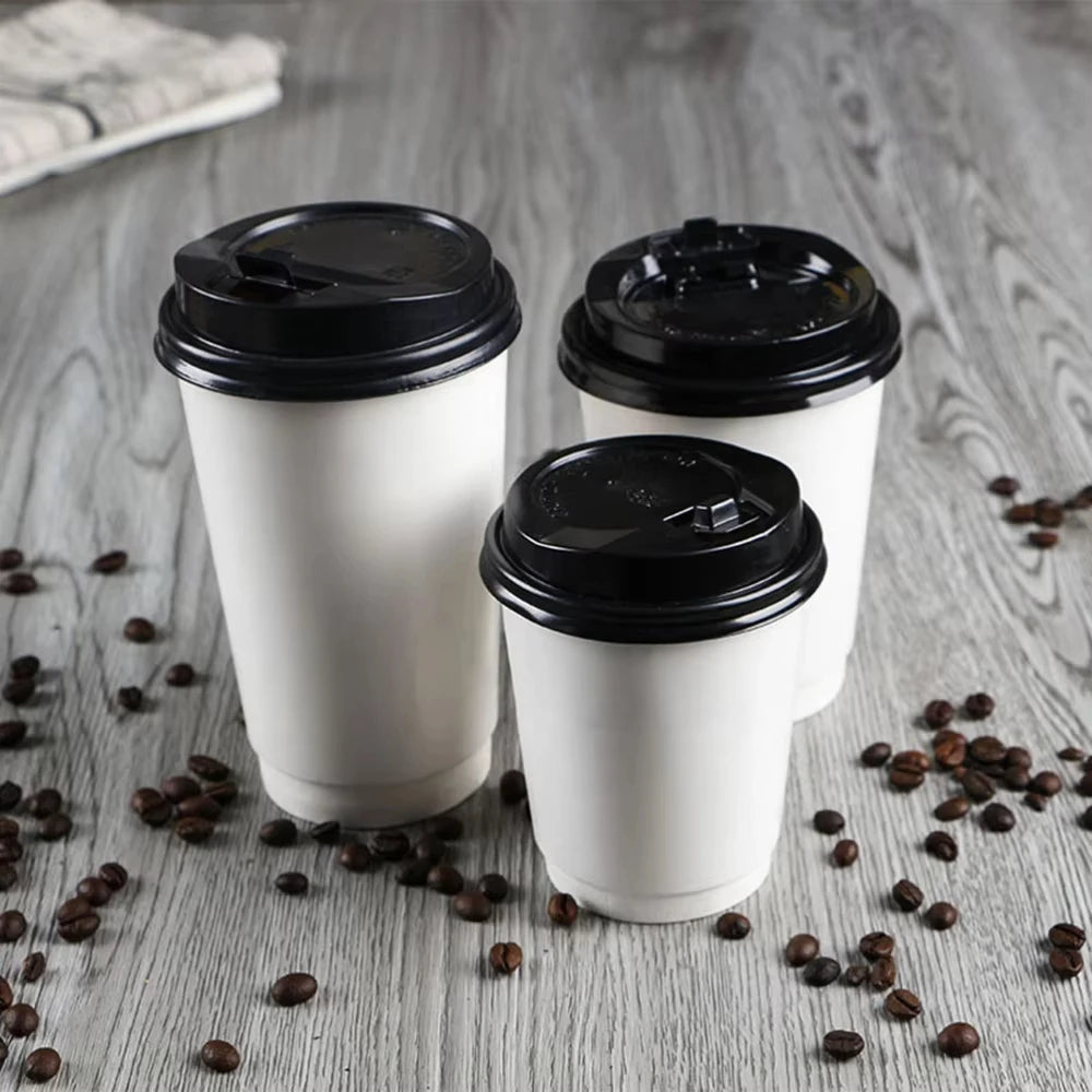 1000pcs 9oz 250ml double wall coffee cups, insulated double wall paper cups, company logo personalized customization wholesale