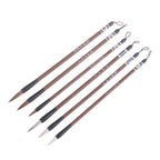 6Pcs Traditional Chinese Calligraphy Brushes Set White Clouds Bamboo Wolf's Hair For Painting Practice Writing Tools