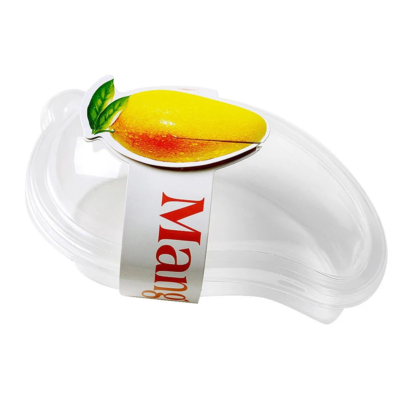 10pcs Creative Mango Shape Disposable Dessert Cake Plastic Cup DIY Cake Cream Mousse Packaging Box With Clear Cover