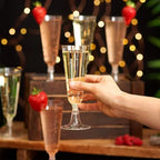 10/20/30pcs Disposable Cups Clear Plastic Champagne Flutes Bar Cups Toasting Glasses for Weddings Party Cocktail Cups,150ml
