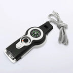 Emergency Survival Whistle 7 In 1 With LED Light Compass And Thermometer Outdoor Emergency Kit For Hiking Camping Compass Tool
