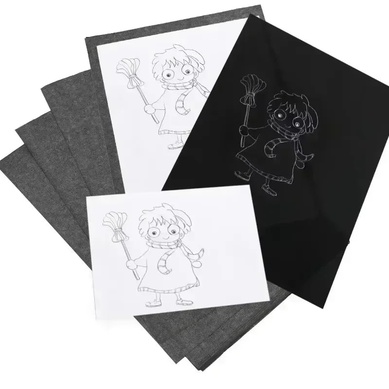 100 Sheets/Lot A4 Copy Carbon Paper Painting Tracing Paper Graphite Painting Reusable Office Accessories Supply Legible Tracing
