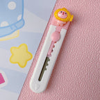 1pc Mini Portable Art Knife Students Use Envelope Opener Cute Cartoon Paper Cutter Office Stationery Express Unpacking Device