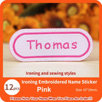Custom Thermal Embroidery Iron Name Tag Sticker Personalized Washable Sewing Clothing Children Stickers Clothes Babysuit Labels