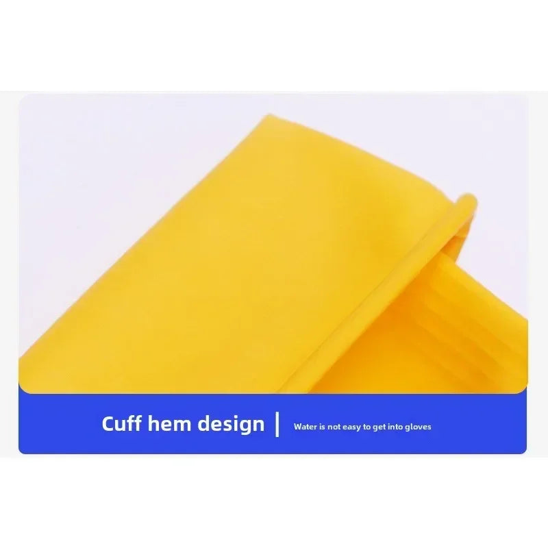 Natural Latex Gloves,Rubber,Household Kitchen Dishwashing And Laundry Car Wash,Thickened Acid And Alkali Resistant Latex Gloves