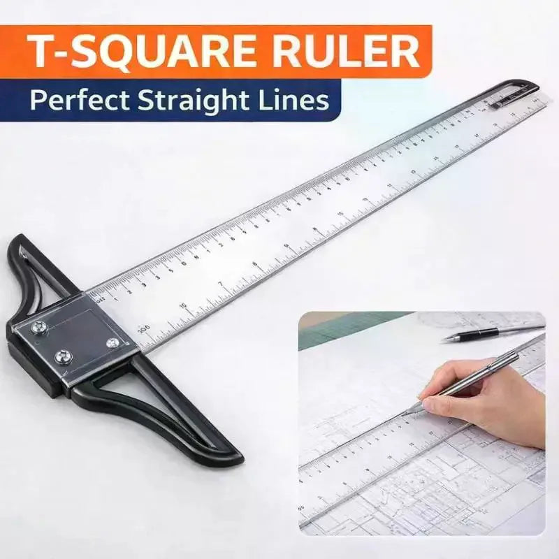 T Square Ruler 45/60/70/80cm Plastic Drafting Ruler Removable T Head Drawing Drafting Tool Design Art Supplies