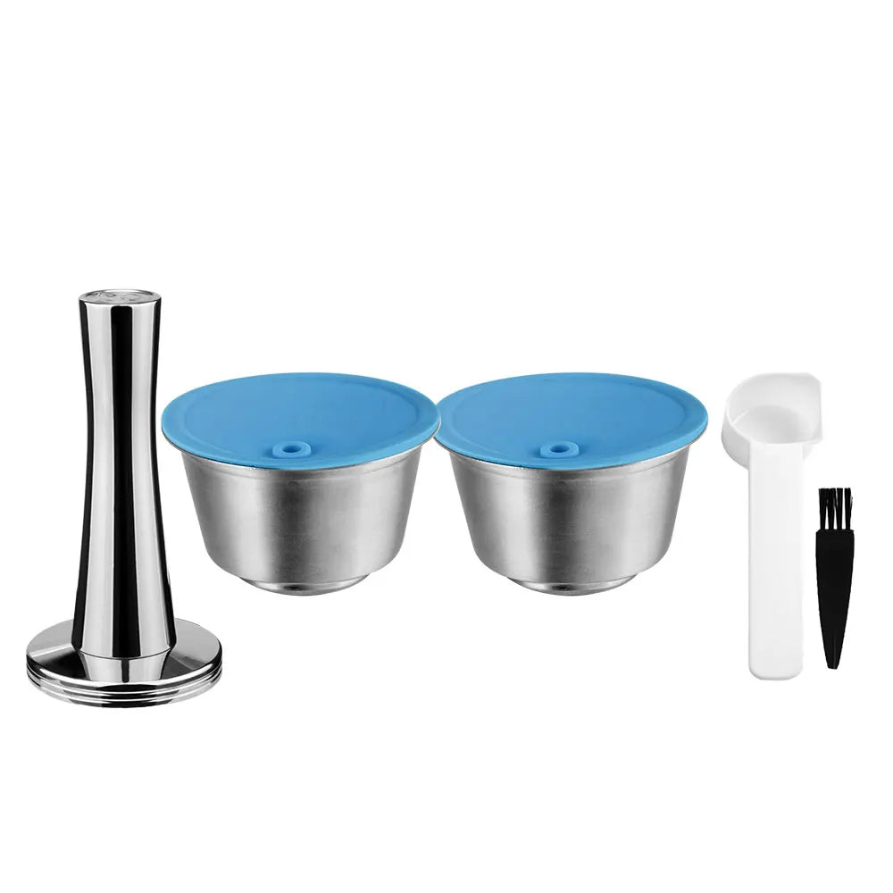 Refillable For Dolce Gusto Capsule Silicone Sleeve Stainless Steel Metal Dolci Gusto Coffee Maker Coffee Scoop Tamper i Cafilas