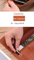 A6 A5 A4 Leather File Folder Data Package Document Bag Fashion Briefcase Data Contract Bill File Bag School Office Supplies