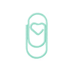 50pcs Metal Macaron Love Heart Paper Clips Gold Rose Gold Mini Bookmark Ticket Photo Binder Clips Patchwork Clip Office Supplies