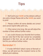 114 Waterproof Personalized White Label Custom Name Sticker Kindergarten Tag Children School Stationery Daily Necessities Labels