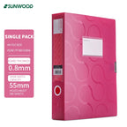 SUNWOOD Plato Series A4 File Organizer Boxes,  Colorful Document Storage Folders, Mixed Colors, FBE4006,FBE4007