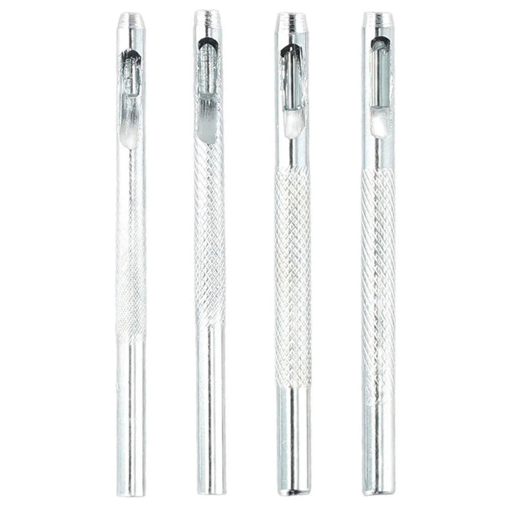 4pcs Belt Hole Punchers Leather Round Hole Punch Kit Belt Watch Band Hollow Galvanized Hand DIY Tools 2.5/3/3.5/4mm