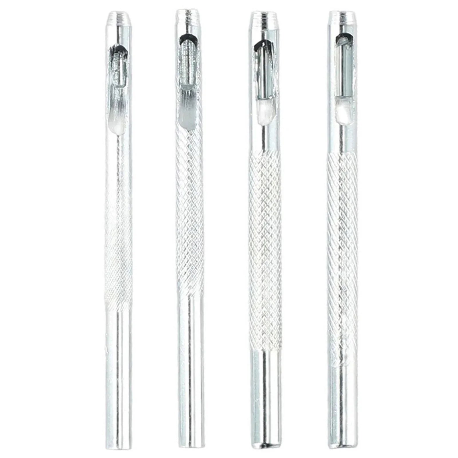 4pcs Belt Hole Punchers Leather Round Hole Punch Kit Belt Watch Band Hollow Galvanized Hand DIY Tools 2.5/3/3.5/4mm