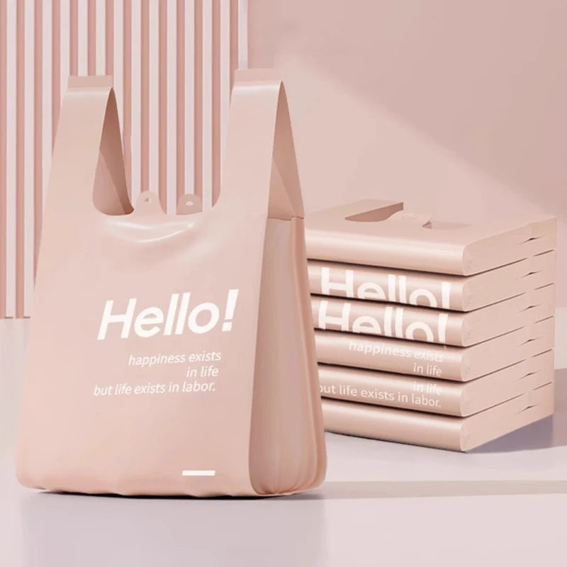 100Pcs Handheld Garbage Bag Disposable Trash Pouch Shopping Bag Kitchen Storage Garbage Bags Cleaning Waste Bag Plastic Bag