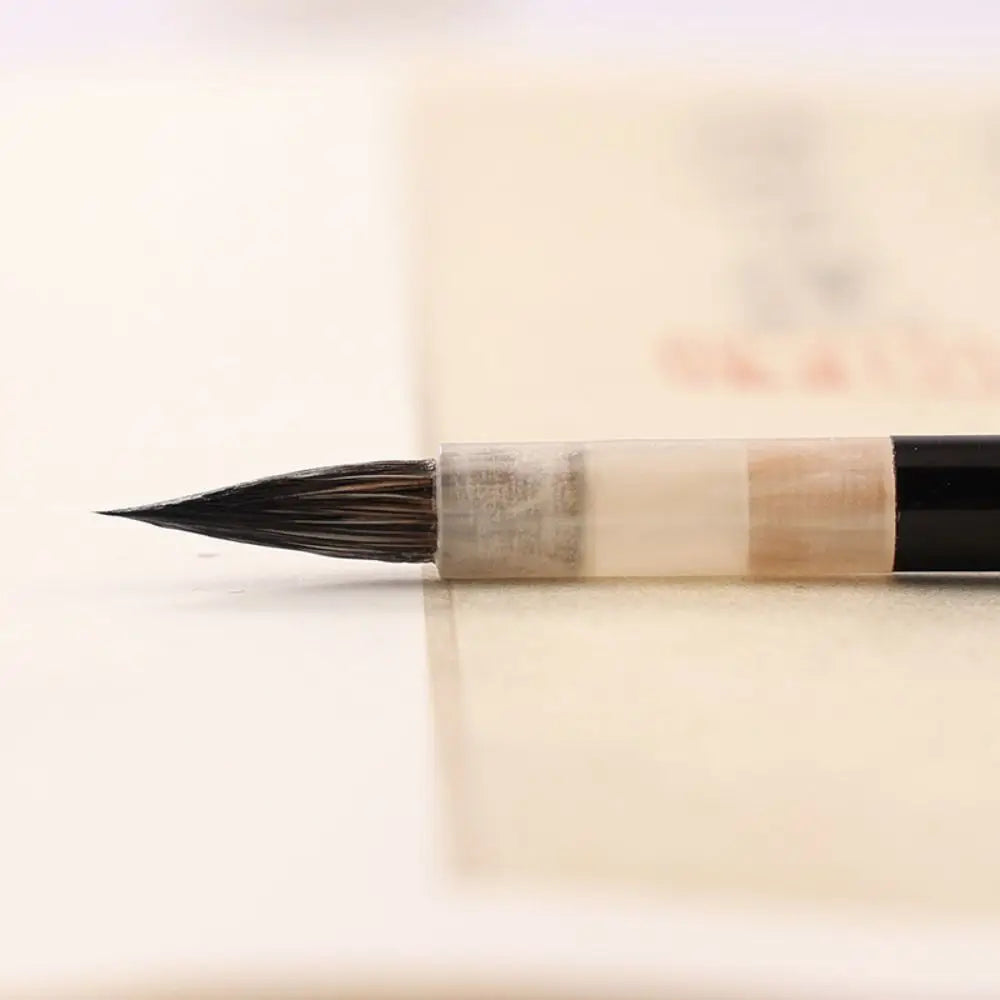 Traditional Chinese Calligraphy Brush Oil Watercolor Wolf Hair Scriptures Writing Brush Wood Oil Painting Art Paint Brush
