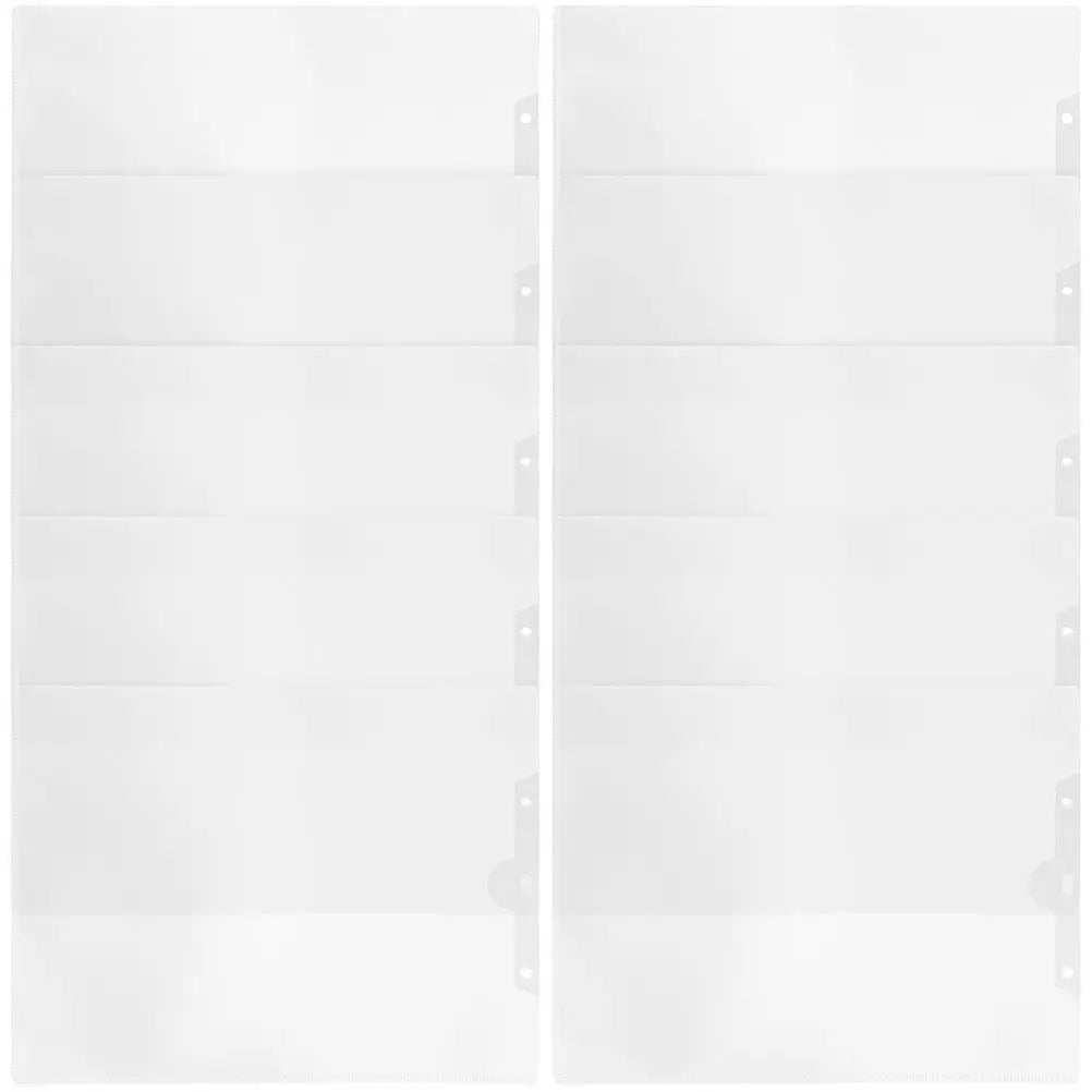 24Pcs Clear PP File Folder Sleeve Hanging Document Organizer for Office Study Paper Storage Portable Transparent File Container
