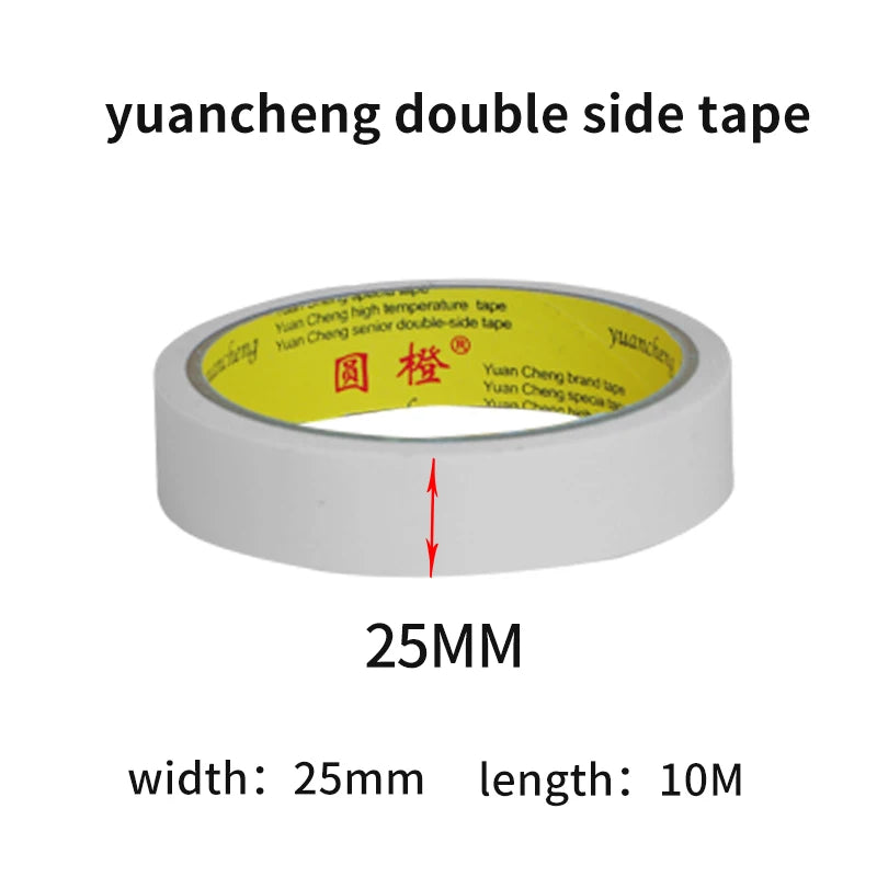 10M White Ultra-Thin Double-Sided Tape High-Adhesive Super Strong Hand Tearable Tape 5-40mm Wide for Crafting And Packaging