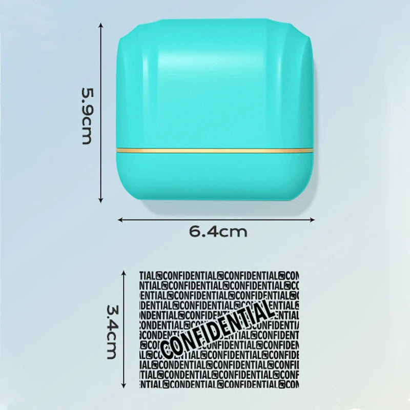 Wide-sized Privacy Roller Seal Refillable Ink Garbled Code Stamp Anti-Leakage for Express Information Protection