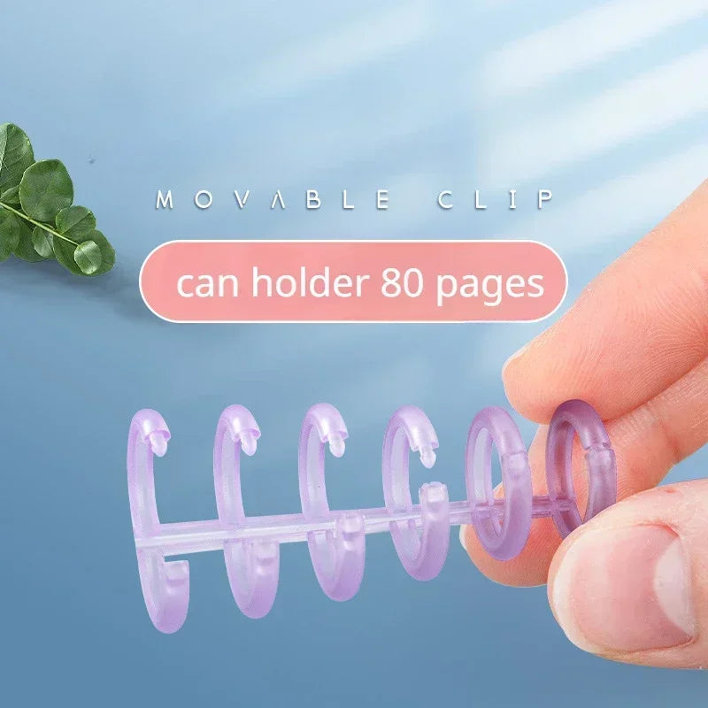 6 Holes Loose Leaf Binder Ring 10pcs Scrapbooking Album Binder Spiral Binding Clips Cute Stationery Student School Supplies New