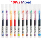 1-20Pcs Needle Type Gel Ink Pens Black/Blue/Red 0.5mm Liquid Ballpoint Pen Students Stationery School Office Writing Tool