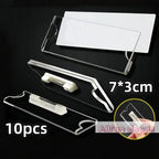 [TG835]10/20/30Pcs Name Tag Blank Name Badges Acrylic Name Tag Holders 70x30mm Insert Blank Acrylic Nameplate