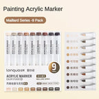 Languo 9/144 Colors Acrylic Paint Art Marker Pen DIY Painting Drawing Card Ceramic Stone Mug Glass Fabric Clothes Art Supplies