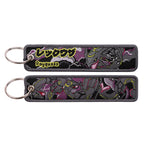 Kawaii Japanese Elf Anime Embroidery Key Fobs Key Tag Motorcycles Cars Backpack Chaveiro Keychain Fashion Keyring Friends Gifts