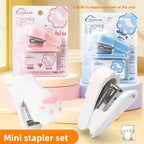 Creative Portable Mini Stapler Set Cute Small Stapler For Students Office Use Handheld Binding Machine With Accessories