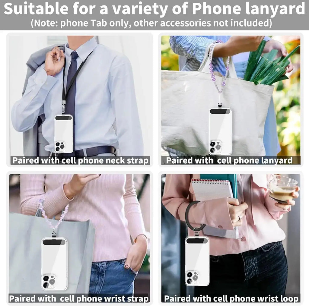 10/5/1Pcs Universal Tpu Mobile Phone Anti-lost Lanyard Card Gasket Nylon Detachable Phone Hanging PLR Strap Patch Tether Pad