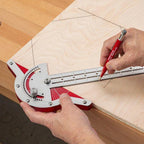 10/15/20 inch Woodworkers Edge Rule Protractor Woodworking Ruler Angle Measure Stainless Steel Carpentry Layout Carpenter Tools