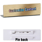 Personalized Name Tag Badges Identification Customized with Text&Logos, Stainless Steel Name for Clothing with Pin or Magnetic