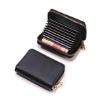 Compact Coin Purse Leather Business Credit Card Case Holder Travel Wallet for Women 20 Card Slots Small Card Pouch with