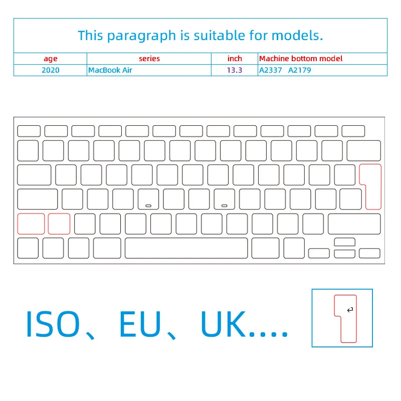 (Iso EU ) White Transparent Frosted Mbp Suitable for Apple Mac Book Pro 14-Inch 16 Model Laptop  Keyboard