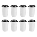 50pcs Disposable Coffee Cups Insulation Takeaway Double-Layer Paper Cup Disposable Takeaway Double Layer Coffee Cup with Lid