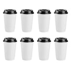 50pcs Disposable Coffee Cups Insulation Takeaway Double-Layer Paper Cup Disposable Takeaway Double Layer Coffee Cup with Lid