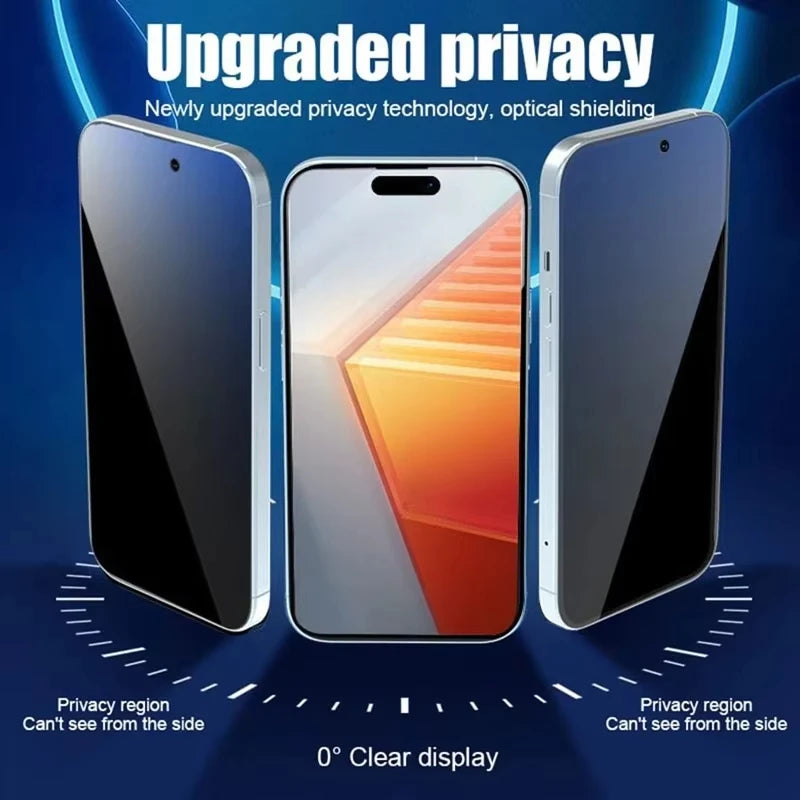 Oleophobic Coating Privacy Screen Protector For iPhone 17 Pro Max 16 18 15 13 11 14 12 Air 16e Mini SE XR Dust Free Installation