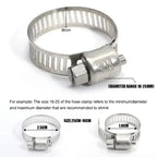 10-50pcs Hose Clips Pipe Clamps Stainless Steel Hoop Clamp Hose 304 Stainless Steel Automotive Pipes Clip Fixed Tools Wholesale