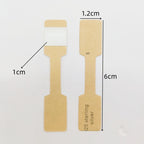 100PCS Multi Style Ring Folded Labels White/Kraft Handmade with Love Ring Price Labels Jewelry Tag Sticker Labels 6*1.2cm