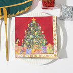 Christmas Party Napkins Disposable Dinner Serviettes Santa Claus Christmas Tree Gifts Flower Element Style Art Decoupage Napkins