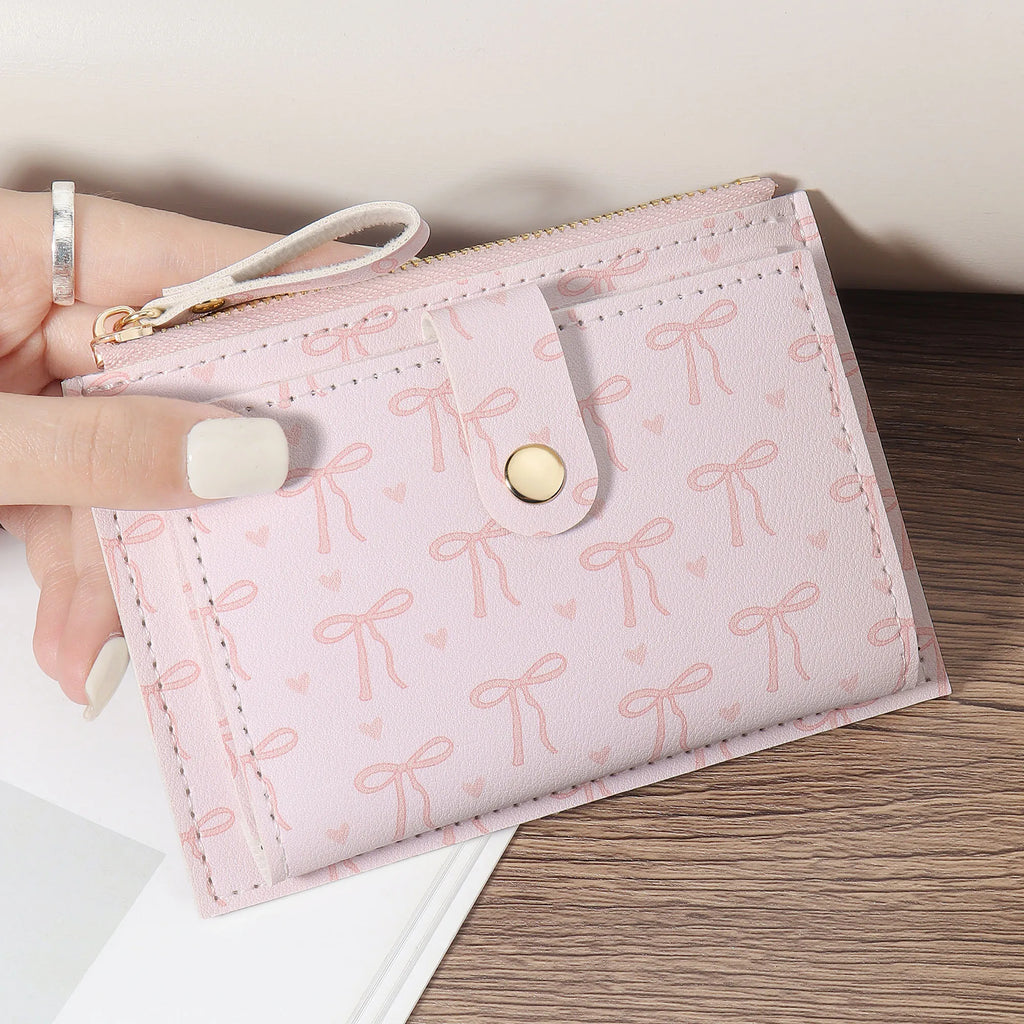 Ultra-Thin Zipper Card Wallet for Cash ID Credit Cards Coins, Lightweight Portable Pocket Money Holder