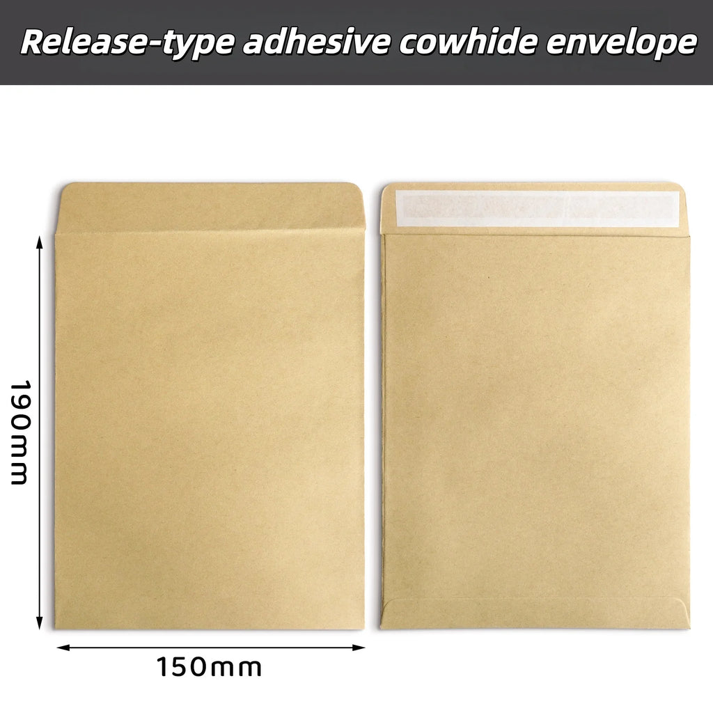 50PCS Thick Yellow Self Seal Kraft Envelopes Self Adhesive Cash Security Envelopes for Coins Seeds Cards Stamps Storage
