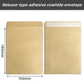 50PCS Thick Yellow Self Seal Kraft Envelopes Self Adhesive Cash Security Envelopes for Coins Seeds Cards Stamps Storage