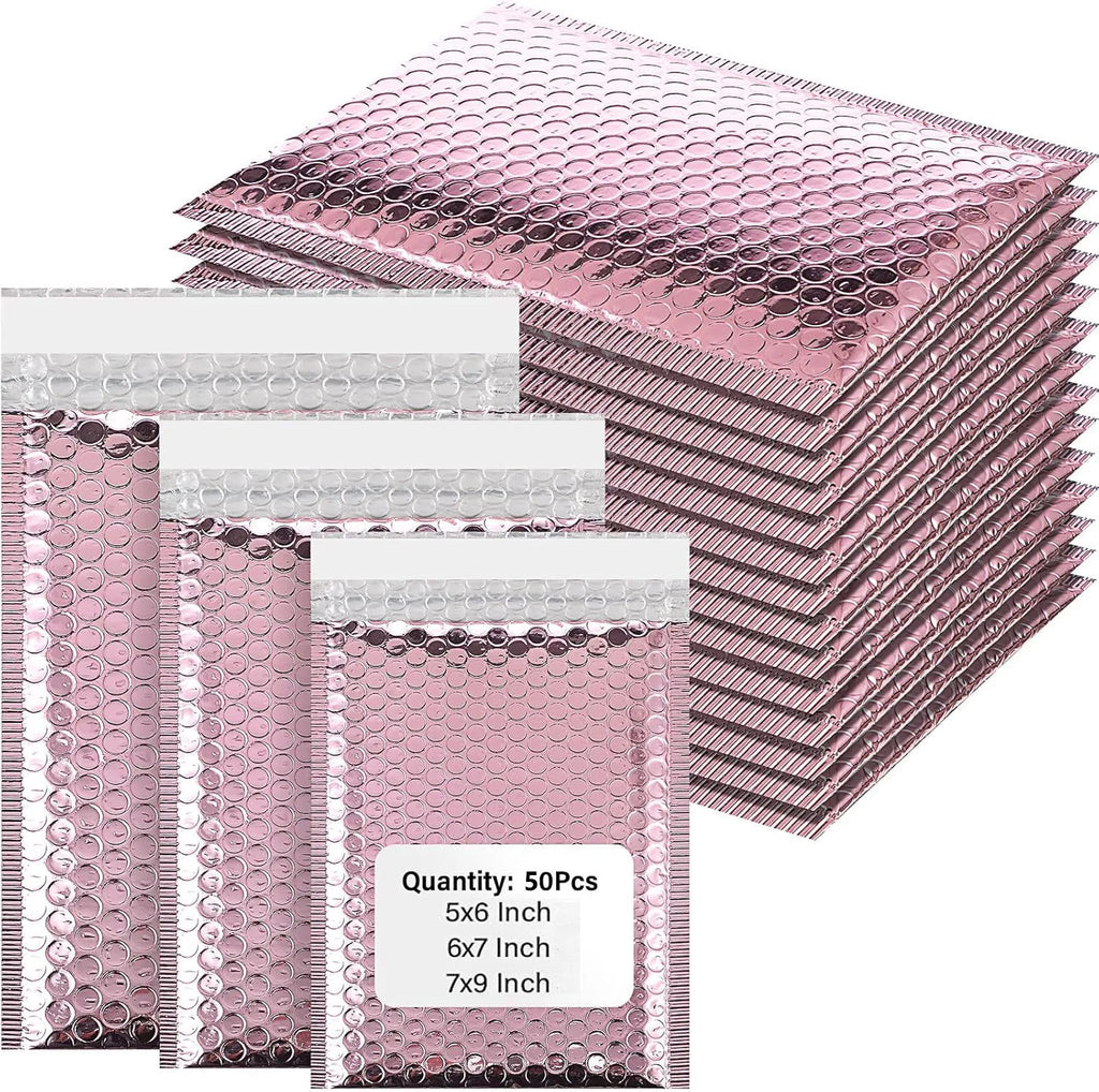 50Pcs Silvery Bubble Envelope Shipping Packaging Supplies Packing Bag Bags Small Business Mailer Mailing Office School