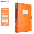 SUNWOOD Plato Series A4 File Organizer Boxes,  Colorful Document Storage Folders, Mixed Colors, FBE4006,FBE4007
