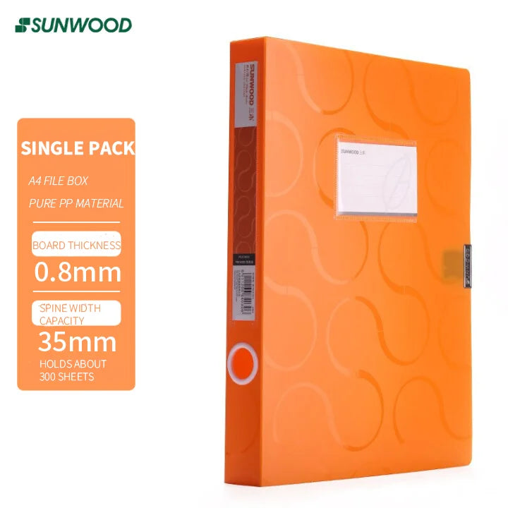 SUNWOOD Plato Series A4 File Organizer Boxes,  Colorful Document Storage Folders, Mixed Colors, FBE4006,FBE4007