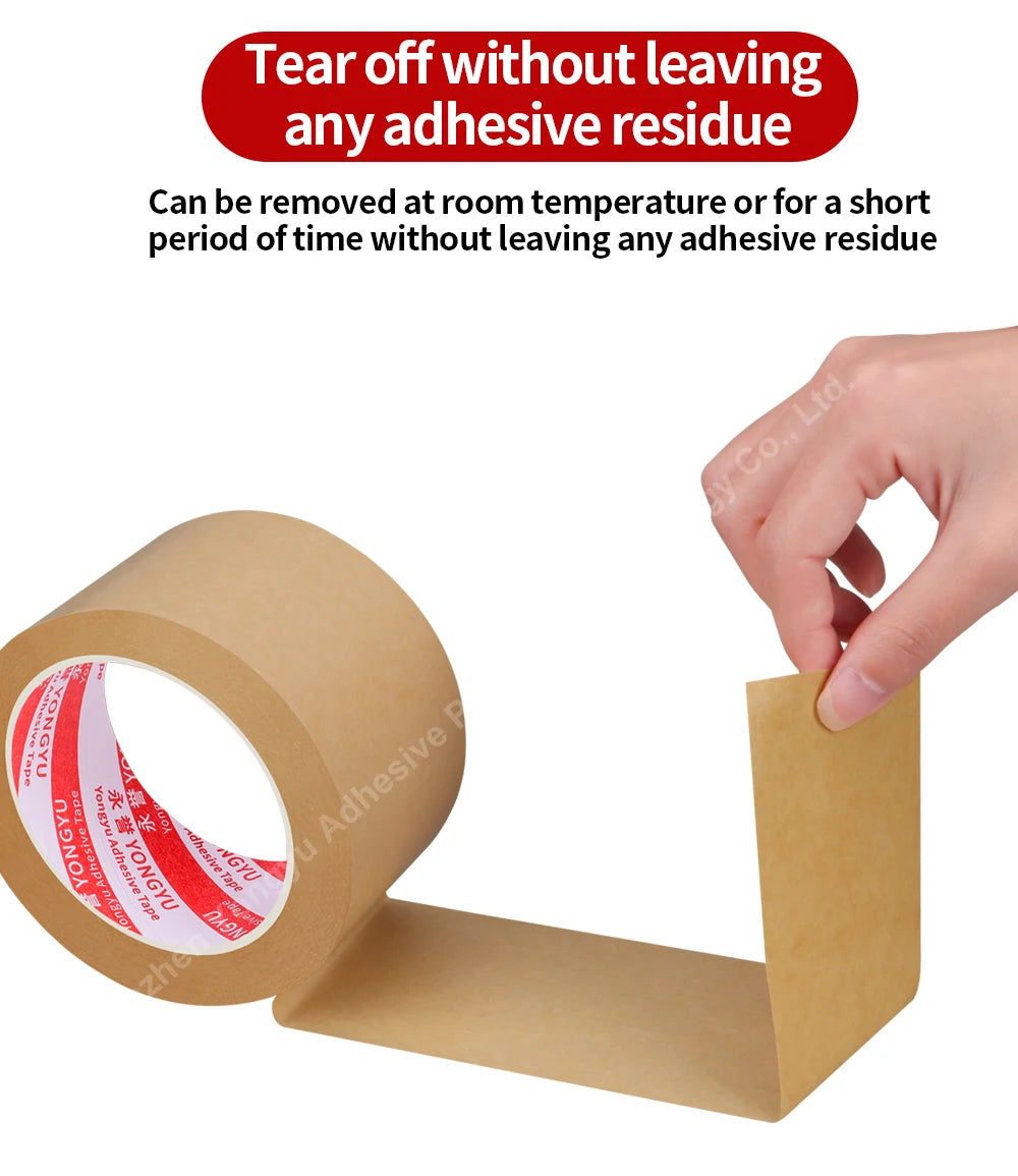 Water free kraft paper tape, environmentally friendly for writing, sealing tape, used for masking, sealing, and packaging
