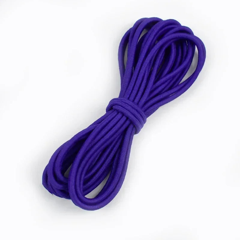 5/10/20/50M 4mm Multicolor Elastic Band Round Hair Bungee Rope Hat Drawstring Rubber Bands Clothes Spring String Cord Sewing Bia