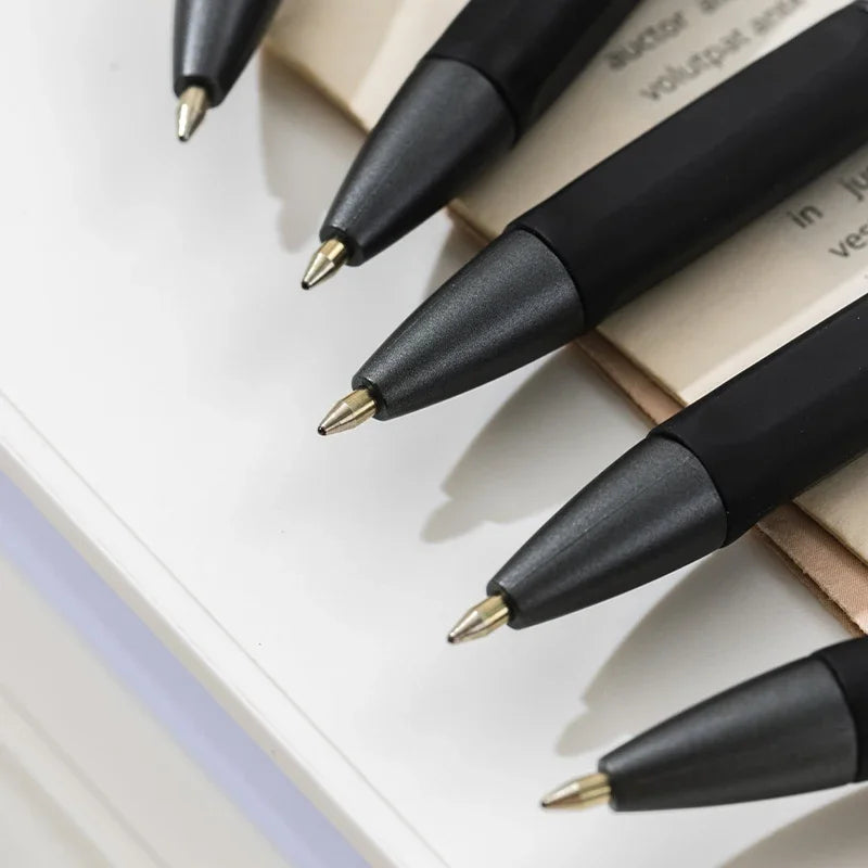 DELI Smooth Writing Ballpoint Pens 0.7mm Black and Blue Ink Pens 12PCS Pack of Retractable Ball Pen for Office School Home