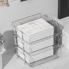 Office Desktop Organizer A4 Paper Drawer Storage Box Stackable File Cabinet Pen Holder Document Case Holder A4 Size Storage Box